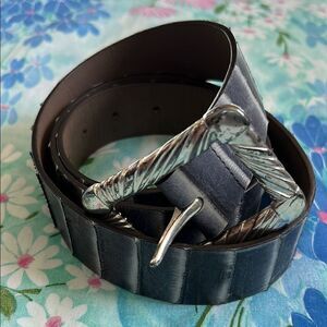 Vintage Leather Post & Co Art Moda Exotic Belt - L (?)